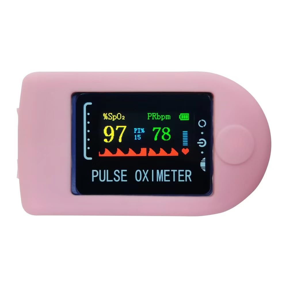 1Pc Pink Pulse Oximeter Fingertip Case,Oximeter Case Compact Portable Soft Comfortable Stable Reliable Effective Protective Cover For Home Outdoor Health Monitors