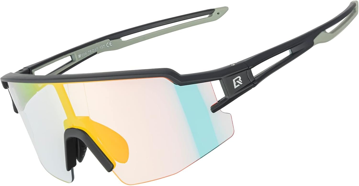 ROCKBROS Photochromic Sports Sunglasses Professional Anti Fog – UV400 Goggles with Myopia Frame for Running Cycling Fishing
