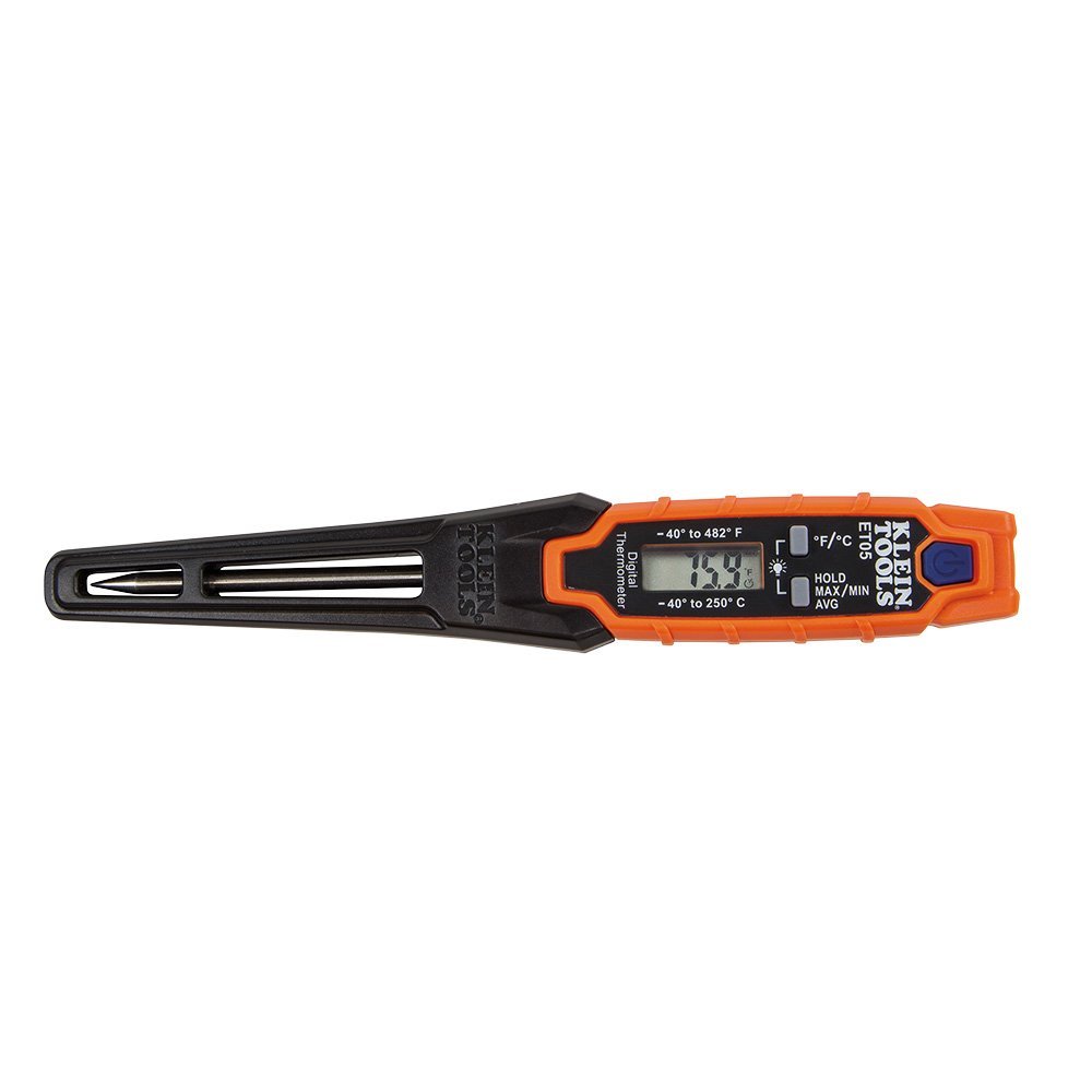 Klein Tools ET05 Digital Pocket Thermometer, Fahrenheit and Celsius