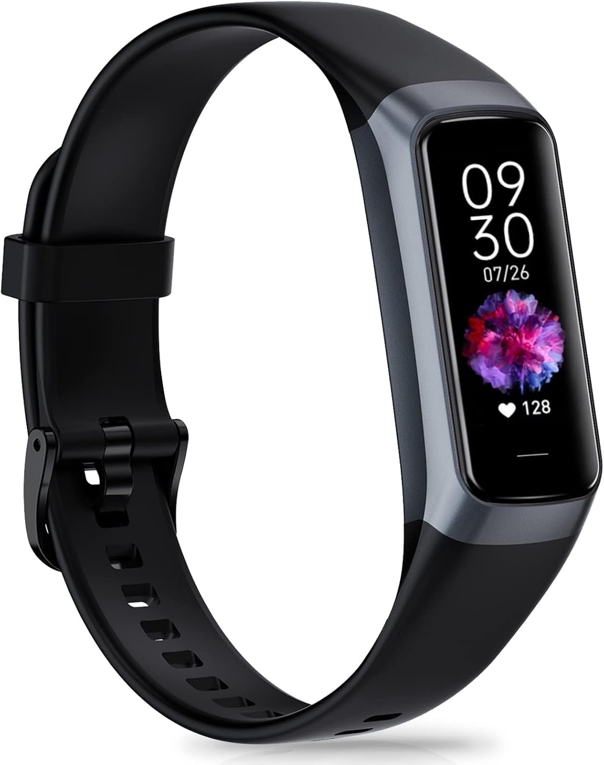Fitness Tracker with 24/7 Heart Rate, Activity Trackers with Blood Pressure Sleep Monitor, 1.10″ AMOLED Screen Step Tracker, Waterproof Step Counter, Health Smart Watch Pedometer for Women Men