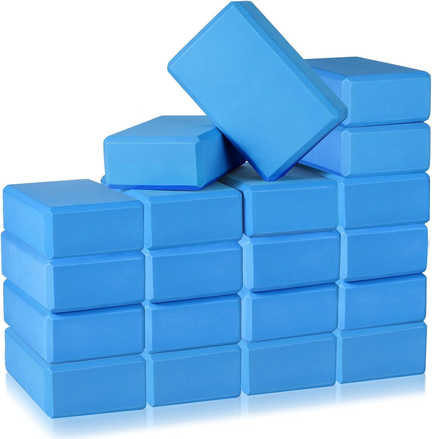 Honoson 20 Pcs Foam Yoga Blocks Bulk 9″ x 6″ x 3” High Density