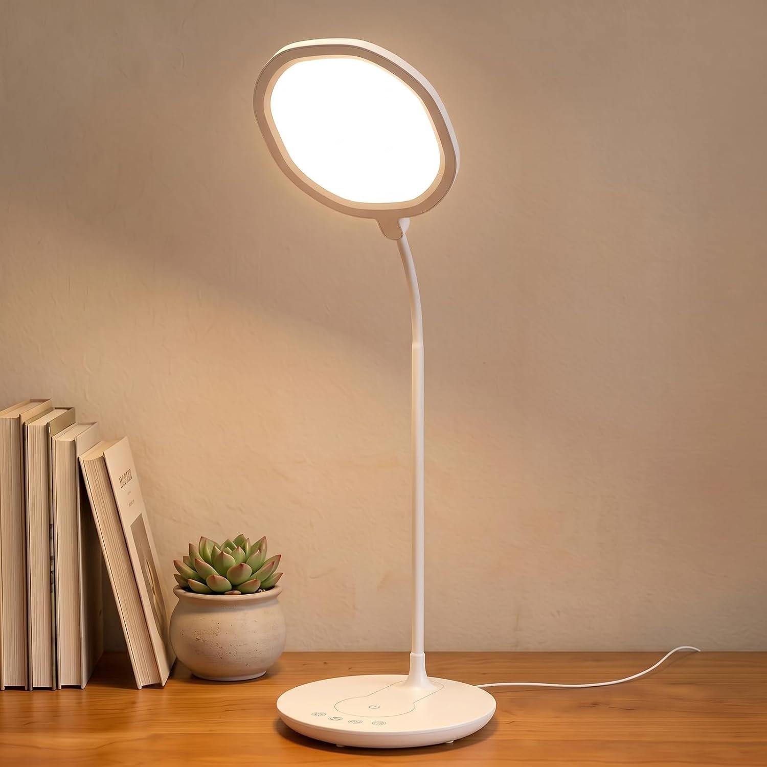 Light Therapy Lamp, 10,000 Lux Happy Lamp with Red Light