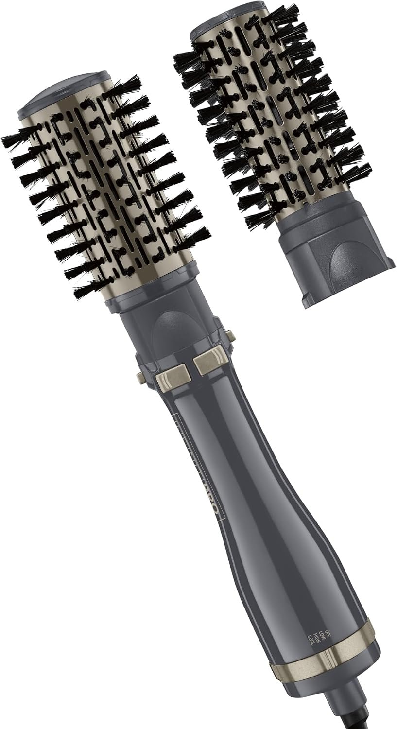 Conair InfinitiPRO Blow Dryer Brush Set, Rotating, 2″ & 1″ Brush Heads
