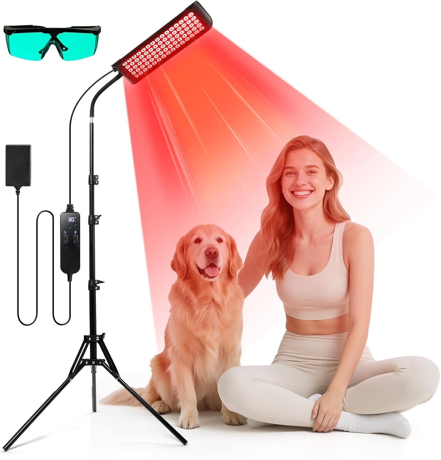 Red Light Therapy for Face and Body Infrared Light Therapy Lamp with Stand