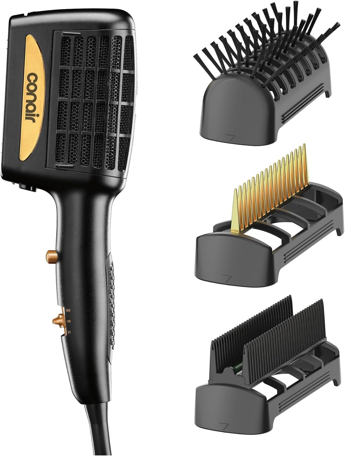 INFINITIPRO BY CONAIR 3-in-1 Styling Hair Dryer, 1875W Hair Dryer and 3 Attachments