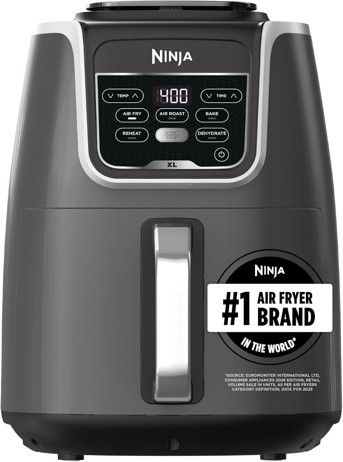 Ninja Air Fryer XL, 5.5 Qt, 5-in-1, Grey, AF150AMZ