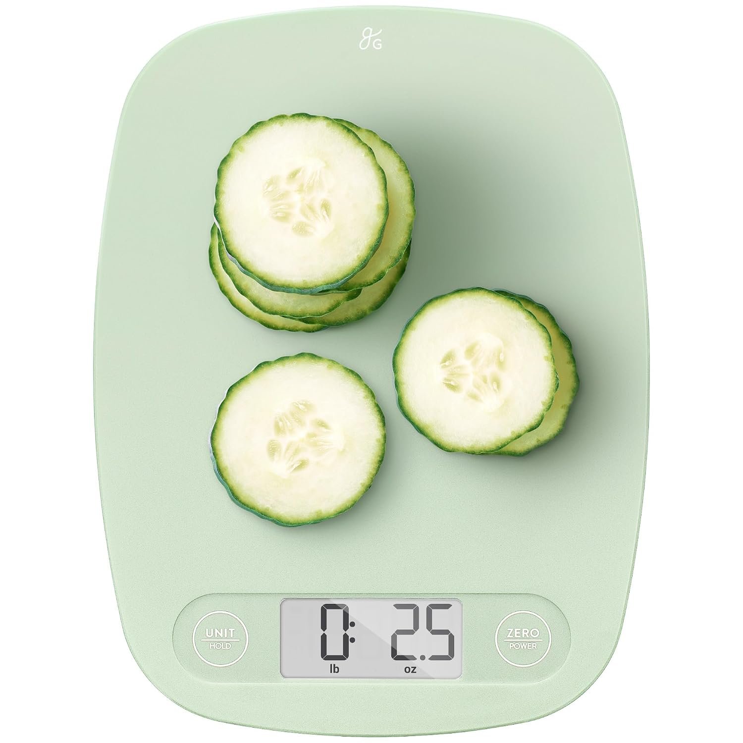 Greater Goods Food Scale, Slim & Compact Build, 1g Precision (Sage Green)