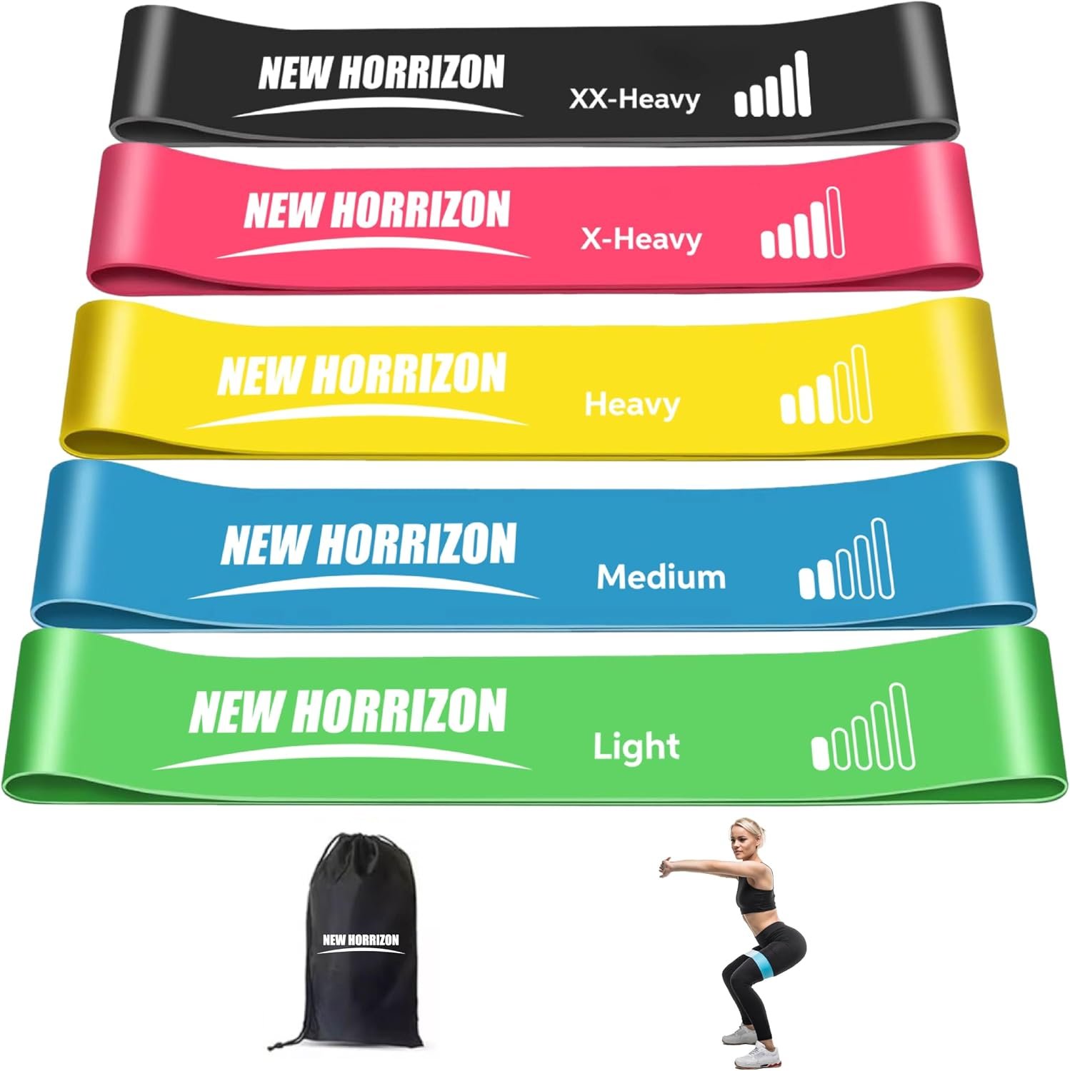 Resistance Bands for Working Out Set of 5, Resistance Loop Exercise Bands