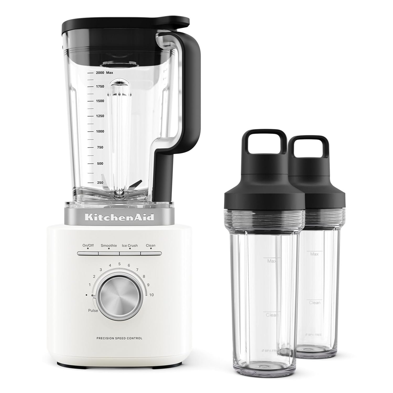 KitchenAid Pure Power Blender with 2 Blending Jars, 1700 Watt Peak Power