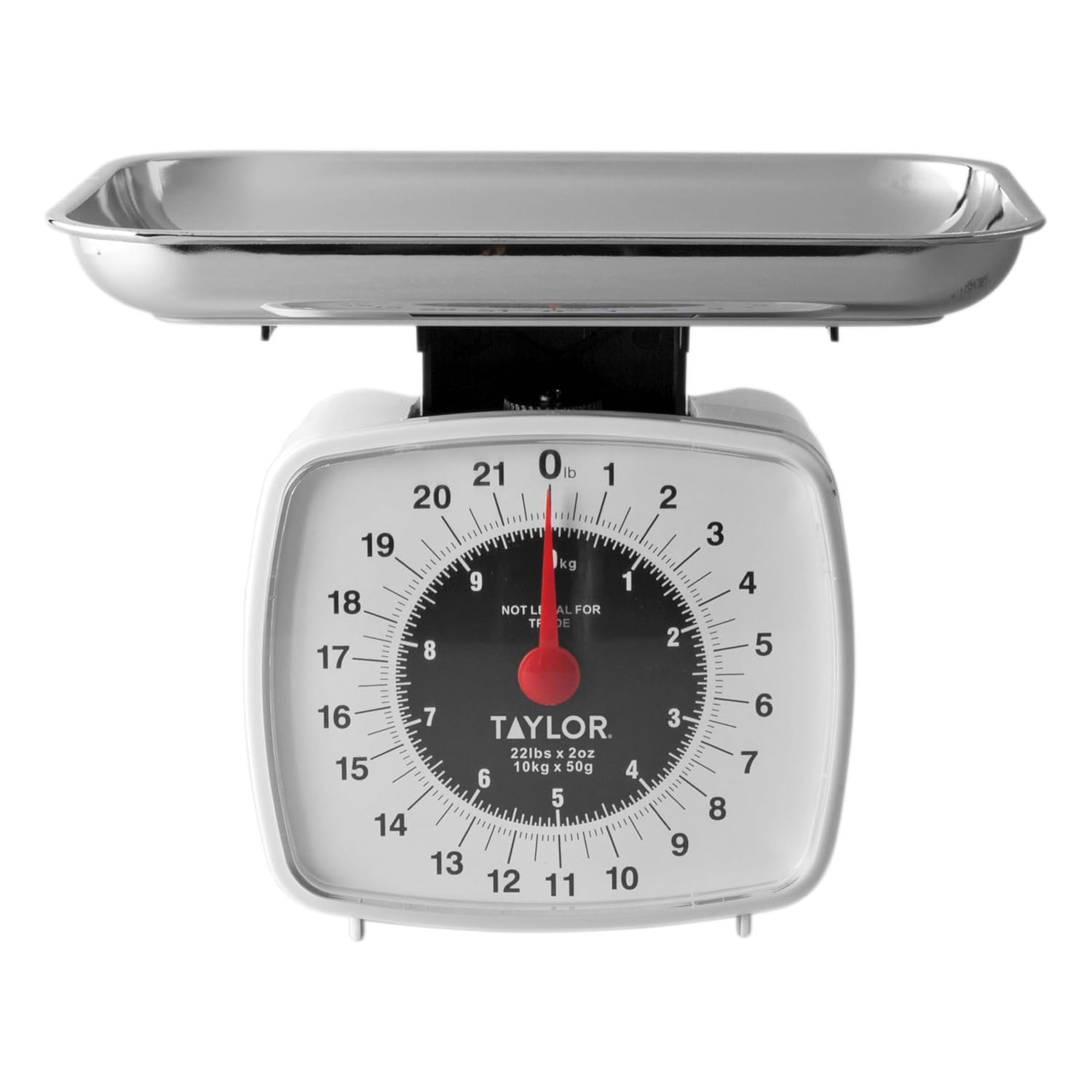 Taylor Analog Kitchen Food Scale with Chrome Tray 22 lb