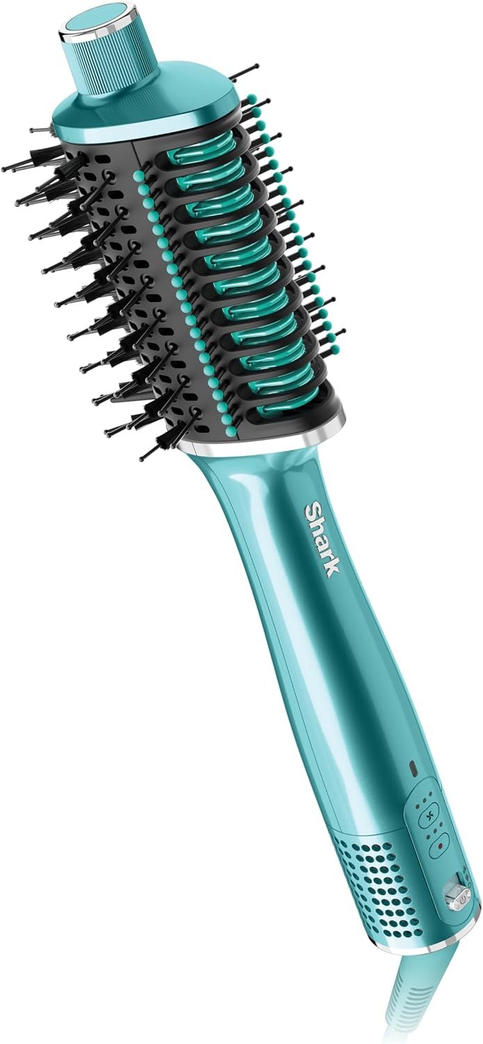 Shark Glossi 2-in-1 Blow Dryer Brush, Ceramic Comb, Juniper, HT302TL