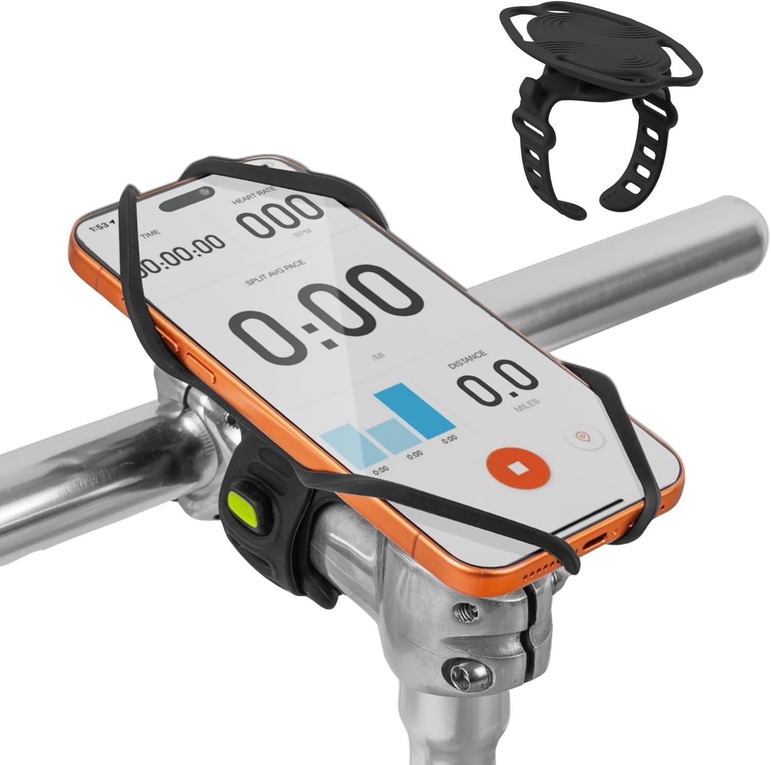 Bone Bike Tie 6 Pro, Universal Bike Phone Stem Mount for 4.7″-7.2″ Phones