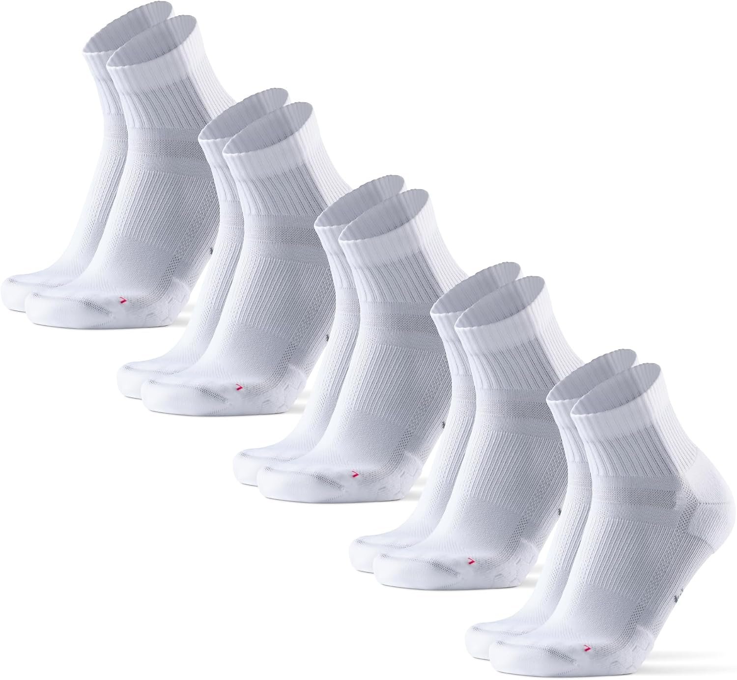 DANISH ENDURANCE Running Socks for Men & Women, Quarter Socks, 3 & 5-Pack