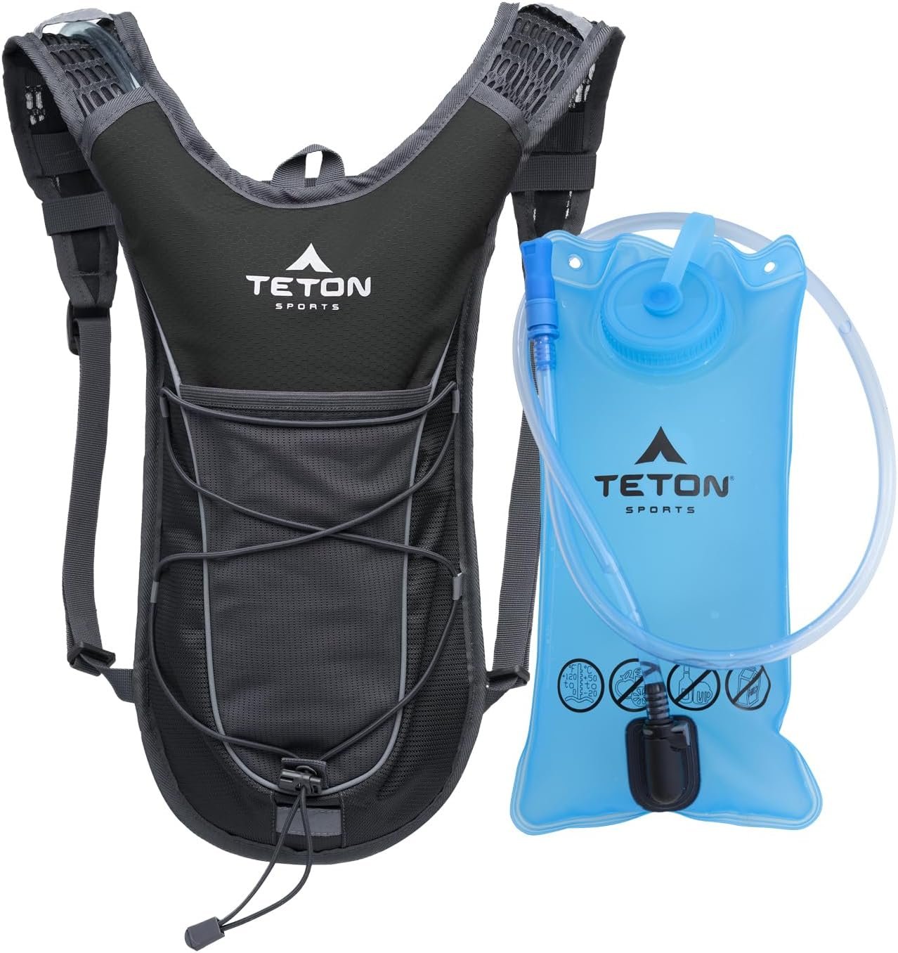 Teton Oasis Trailrunner Hydration Backpack – Lightweight Water Pack with 2L/3L Bladder for Hiking, Running, Cycling, Biking 18L/22L Sizes – Sewn-in Rain Cover – Fits Men and Women