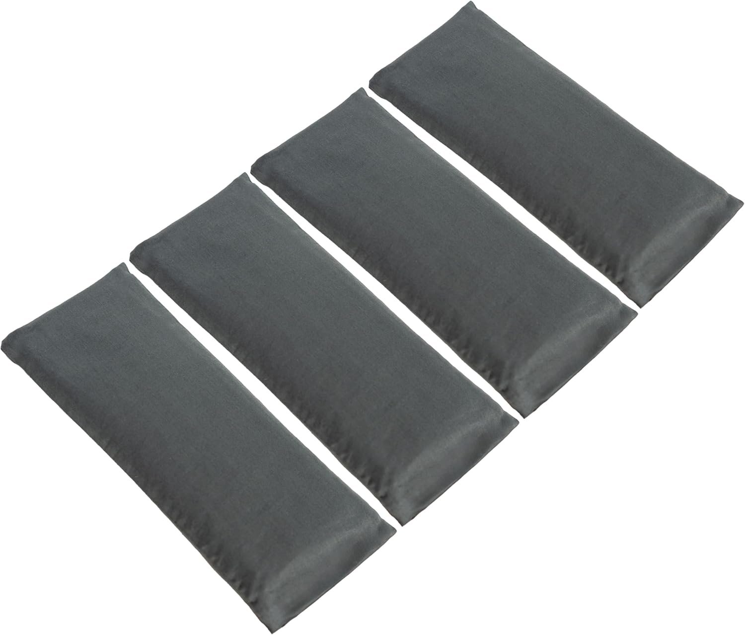 4 Pack Unscented Sateen Eye Pillows, Charcoal