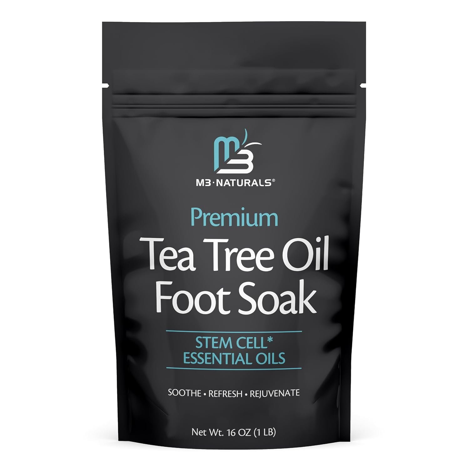 Soothing Tea Tree Oil Foot Soak with Stem Cell and Epsom Salt, 16 oz by M3