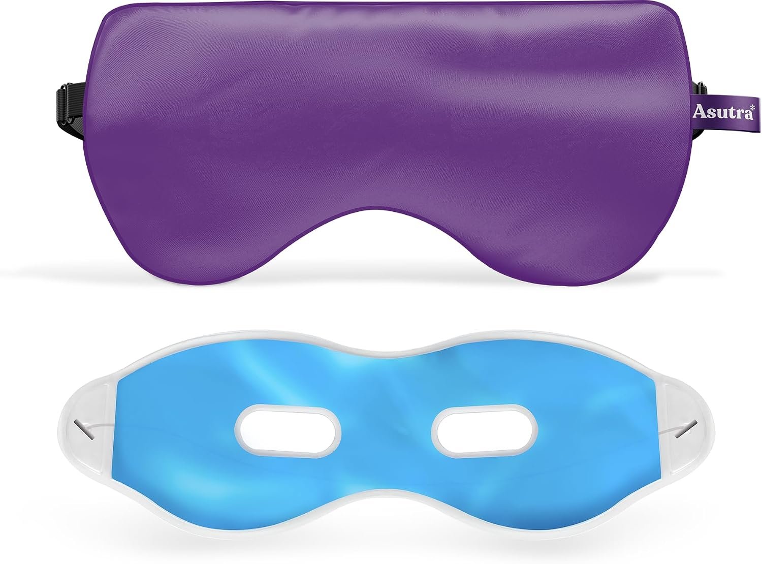 ASUTRA Silk Eye Pillow for Sleep, Purple – Filled w/Lavender (One Size)
