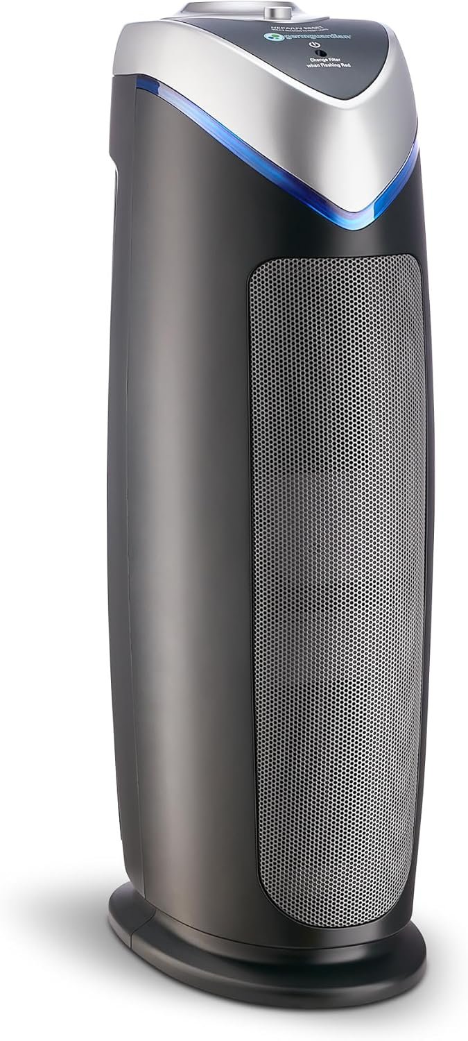 GermGuardian HEPA Air Purifier Tower – 22″ – Gray – AC4825E