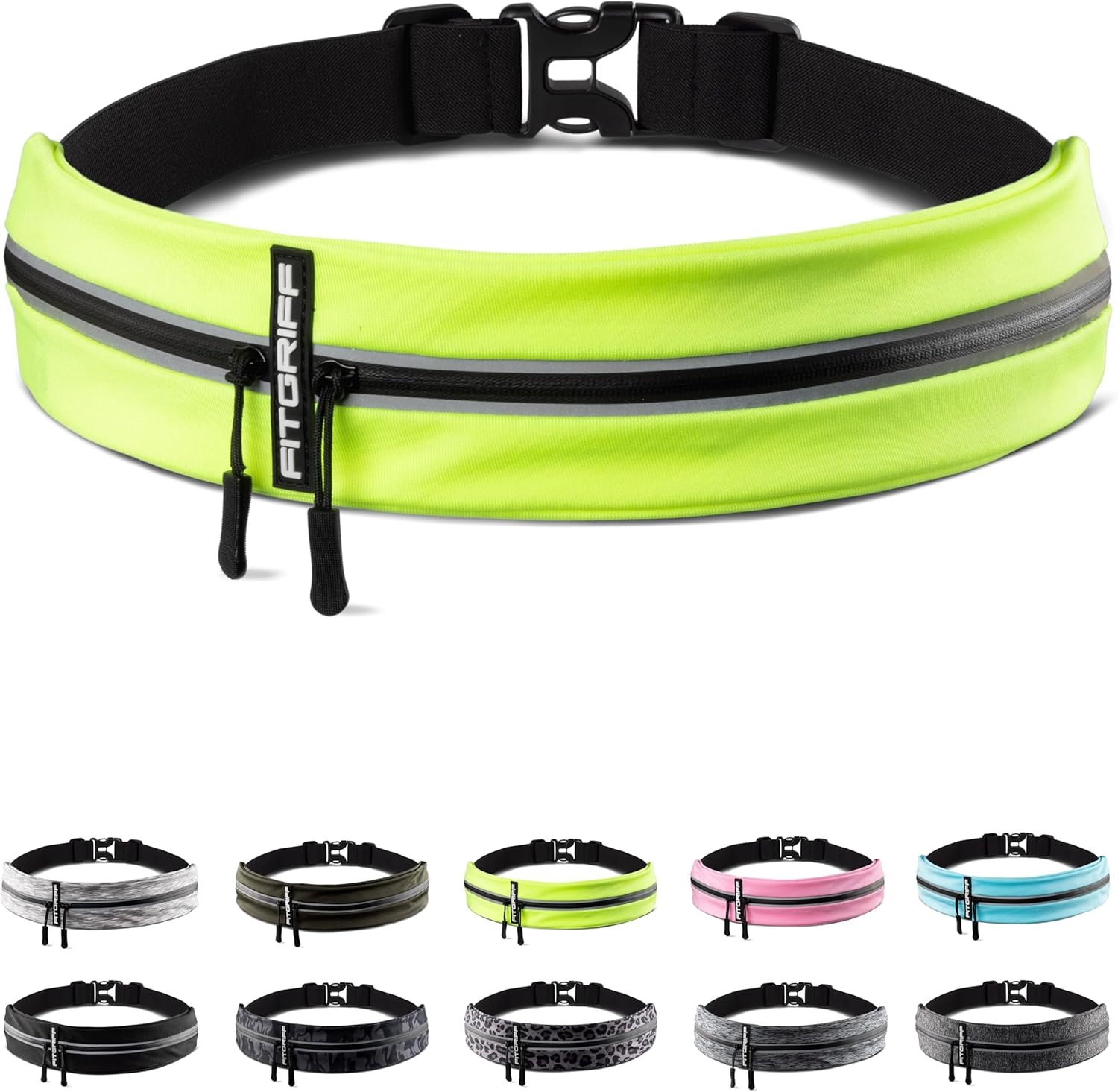 Fitgriff® Running Belt for Men & Women – Secure Jogging Pouch for Phone, Keys & Essentials – For All Cell Phones