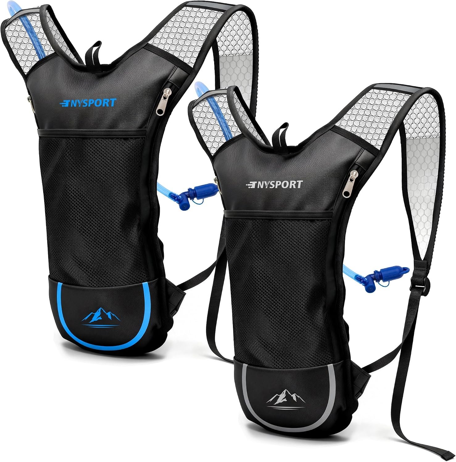 Lightweight 2 Pack Hydration Backpack with 2L Water Bladder for Hiking