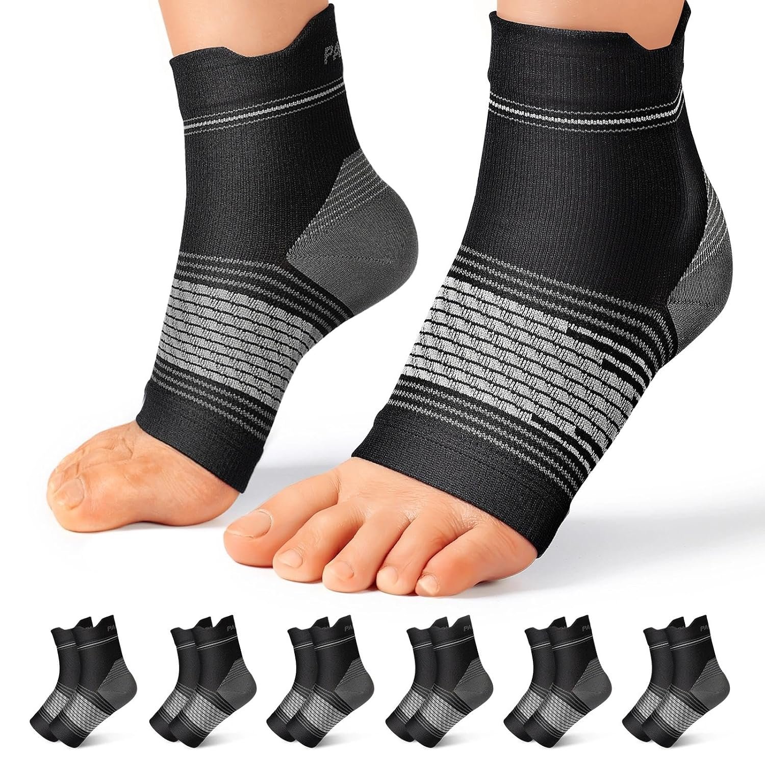 6 Pairs Compression Socks Women & Men for Plantar Fasciitis Relief