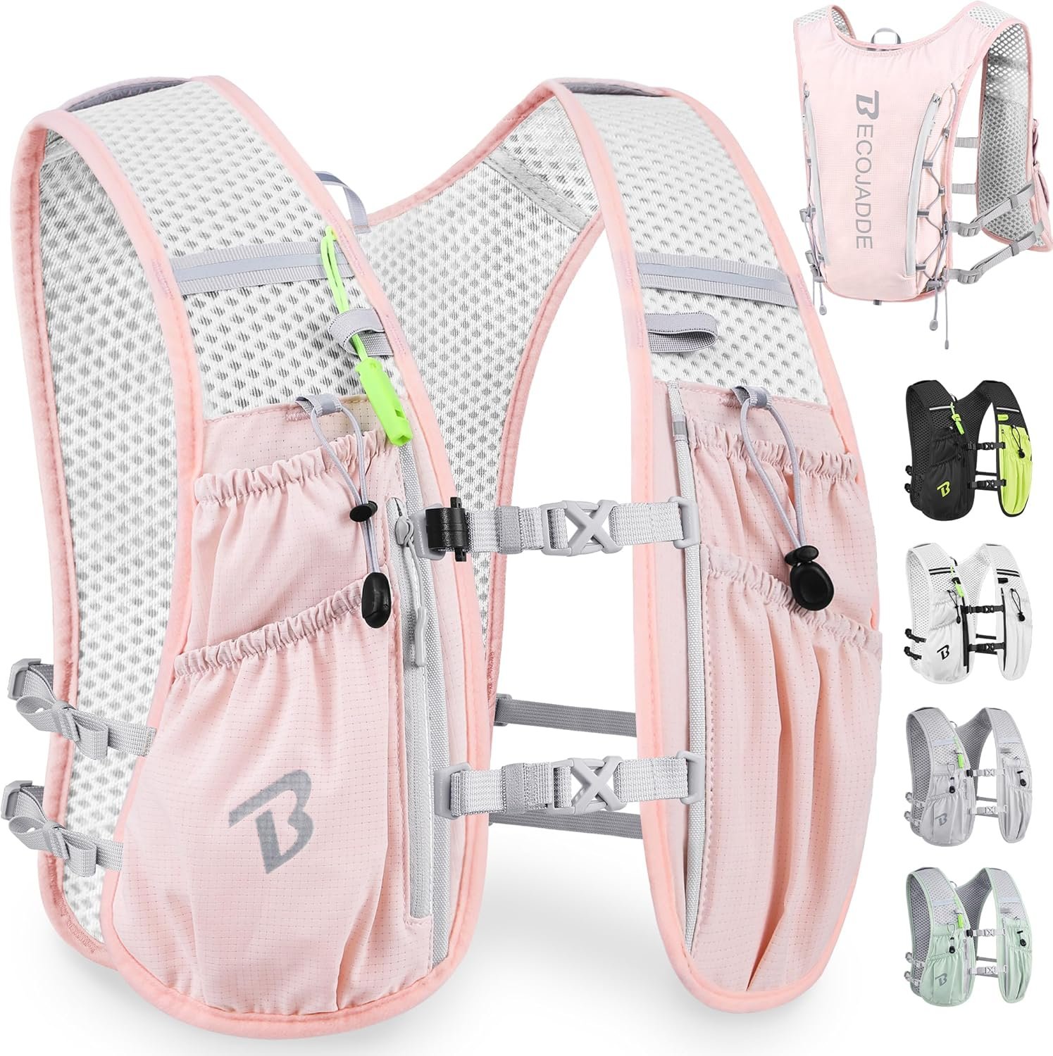 Running Vest for Women Men, 5L/6L Lightweight Hydration Backpack Running Pack for Marathon, Trail, Cycling, Hiking, Jogging