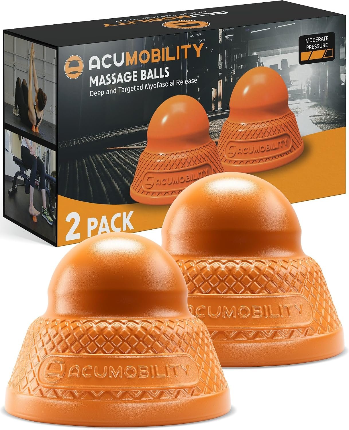 Acumobility Massage Ball Roller 2 Pack – Trigger Point – Massage Balls