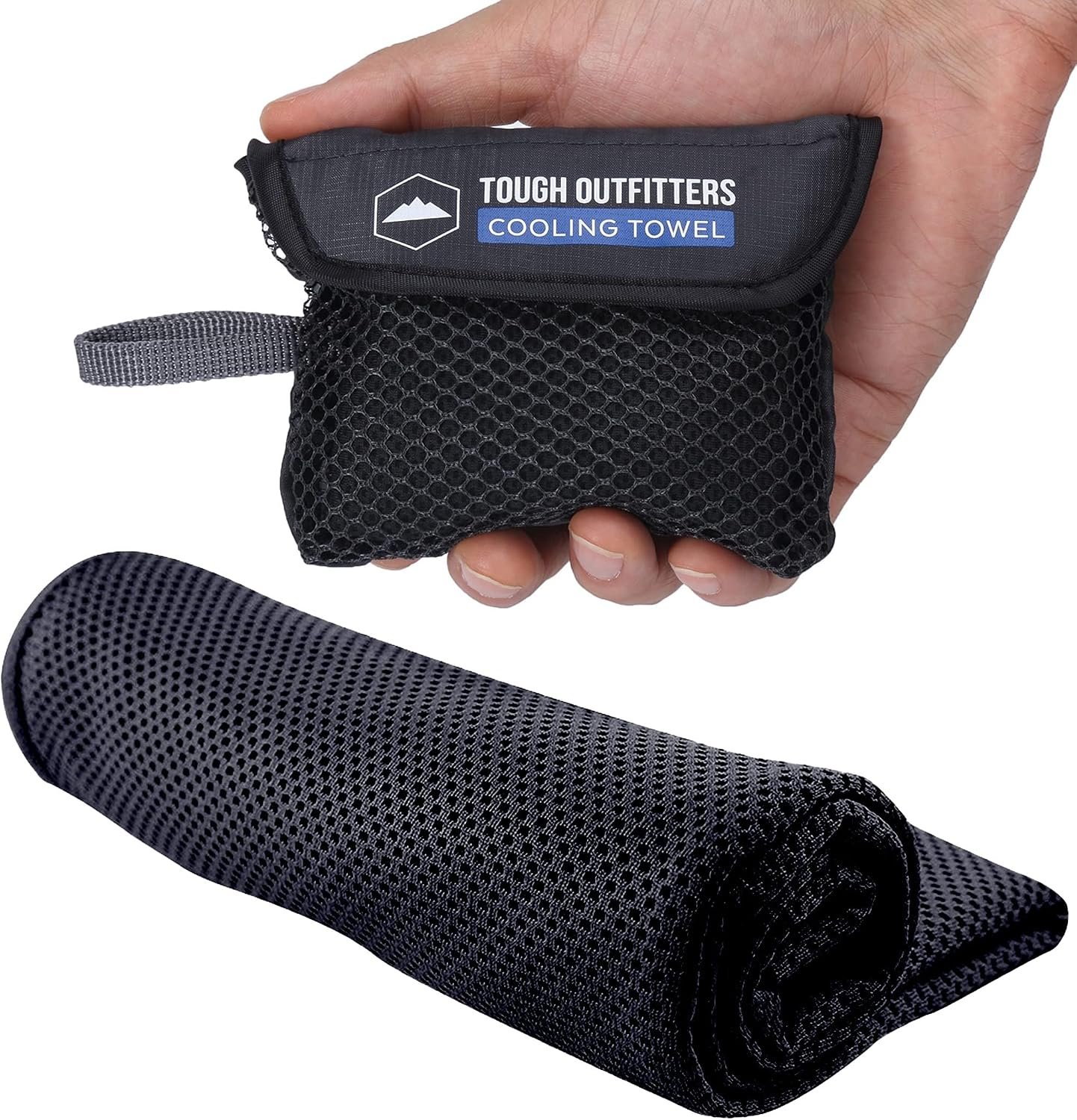 Tough Outdoors Cooling Towels for Neck Face – Neck Cooling Towel for Hot Weather Yoga Sports Golf Sweat – Instant Cold Towel