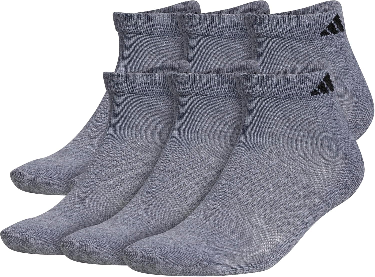 adidas Men’s Athletic Cushioned Low Cut Ankle Socks 6 Pairs