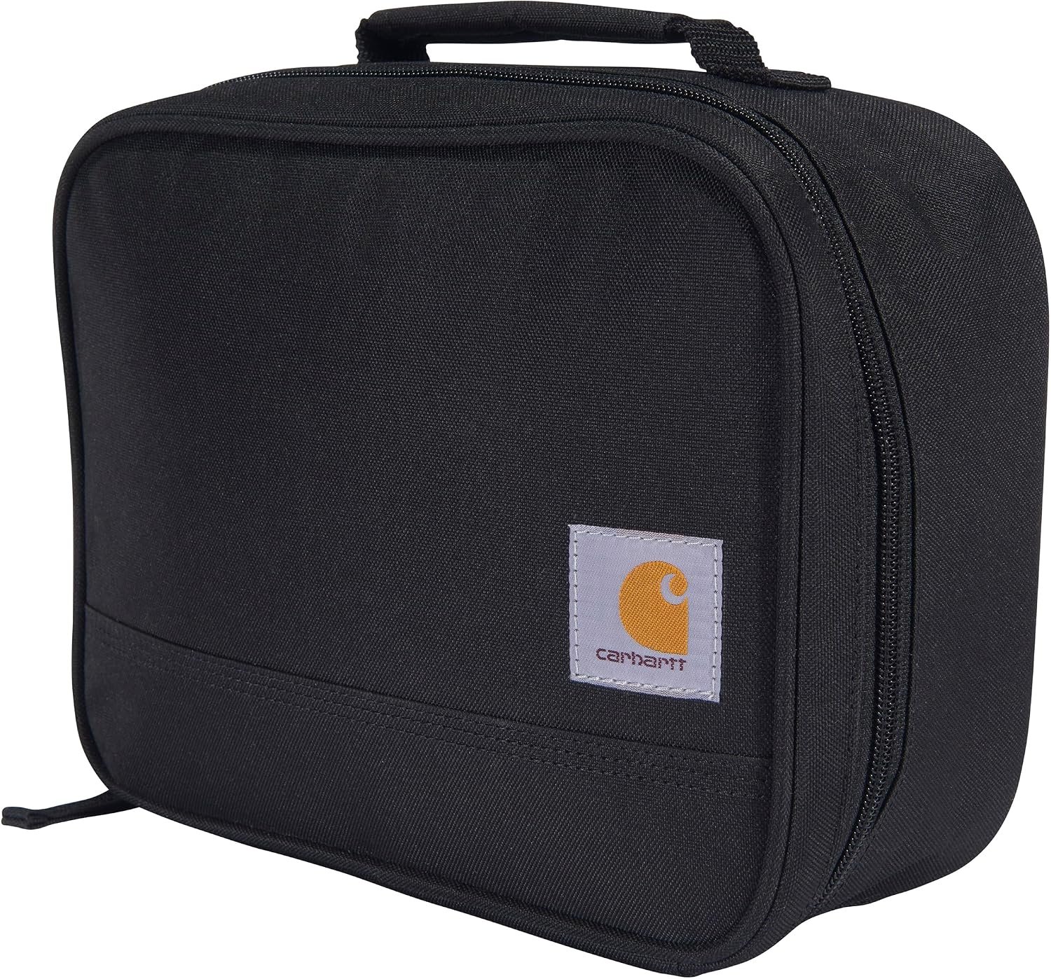 Carhartt Insulated Lunch Cooler For Men and Women, Fully Insulated Lunch Pale for Everyday Use, 4 Can (Black)