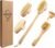 SAMEBUTECO 4-in-1 Wood Dry Brush Set with Long Handle, Boar Bristle