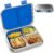 Stainless Steel Kids Leak-Resistant Bento Lunch Box, 3-Compartments with Silicone Container, Dishwasher-Safe, Child-Friendly Design for School, Picnics & Travel,BPA-Free (Blue)