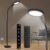 Light Therapy Lamp 10000 Lux UV-Free Sun Floor Lamp, 360° Gooseneck Happy Lamp with 5 Colors & 5 Brightness Levels & Remote Control + Touch Dual Control (Black)